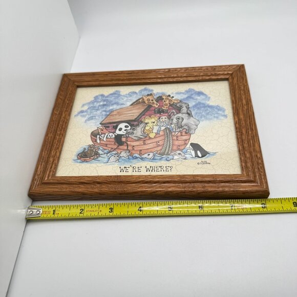 Noahs Ark Child Baby Room Art Prints In Oak Frames 6"x8" Set Of 2 1993 - 96 - Picture 5 of 13